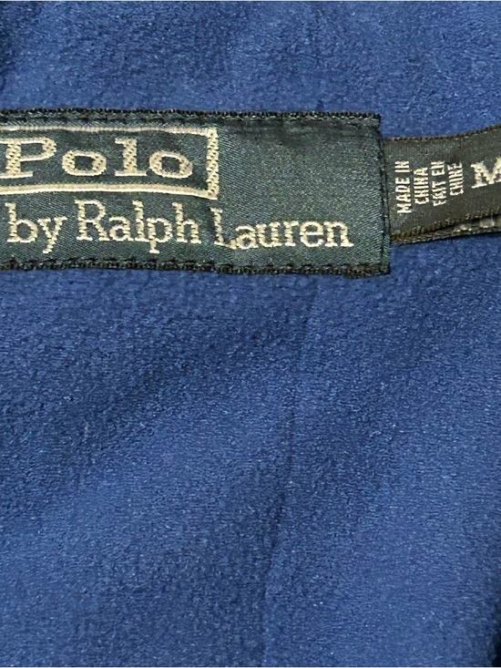 Polo Ralph Lauren Mens Medium Zip-Up Jacket Royal with Red Pony Fleeced Lined - Picture 5 of 9